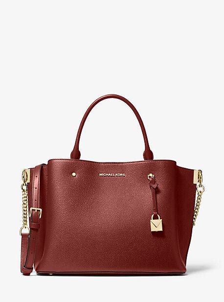 michael kors arielle large|Arielle Large Pebbled Leather Satchel .